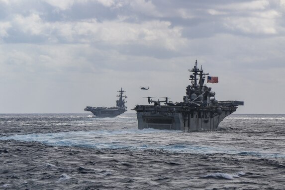 U.S. Indo-Pacific Command Joint Force Conducts Dual Carrier Operations in South China Sea
