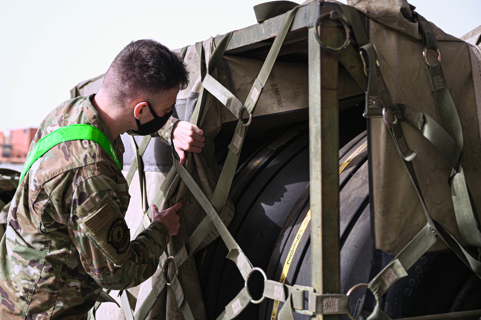 To help keep planes flying, the 386th Expeditionary Aircraft Maintenance Unit works 24/7 to deliver assets or parts that maintainers need to fix aircraft.  Winning today’s fight means executing the air tasking order daily to meet the U.S. Central Command commander’s priorities. With aircraft flying daily, eventually parts will wear down or break, causing the aircraft to be grounded for several days.