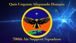 700th Air Support Squadron patch Graphic. (U.S. Air Force graphic by Air Combat Command Public Affairs)