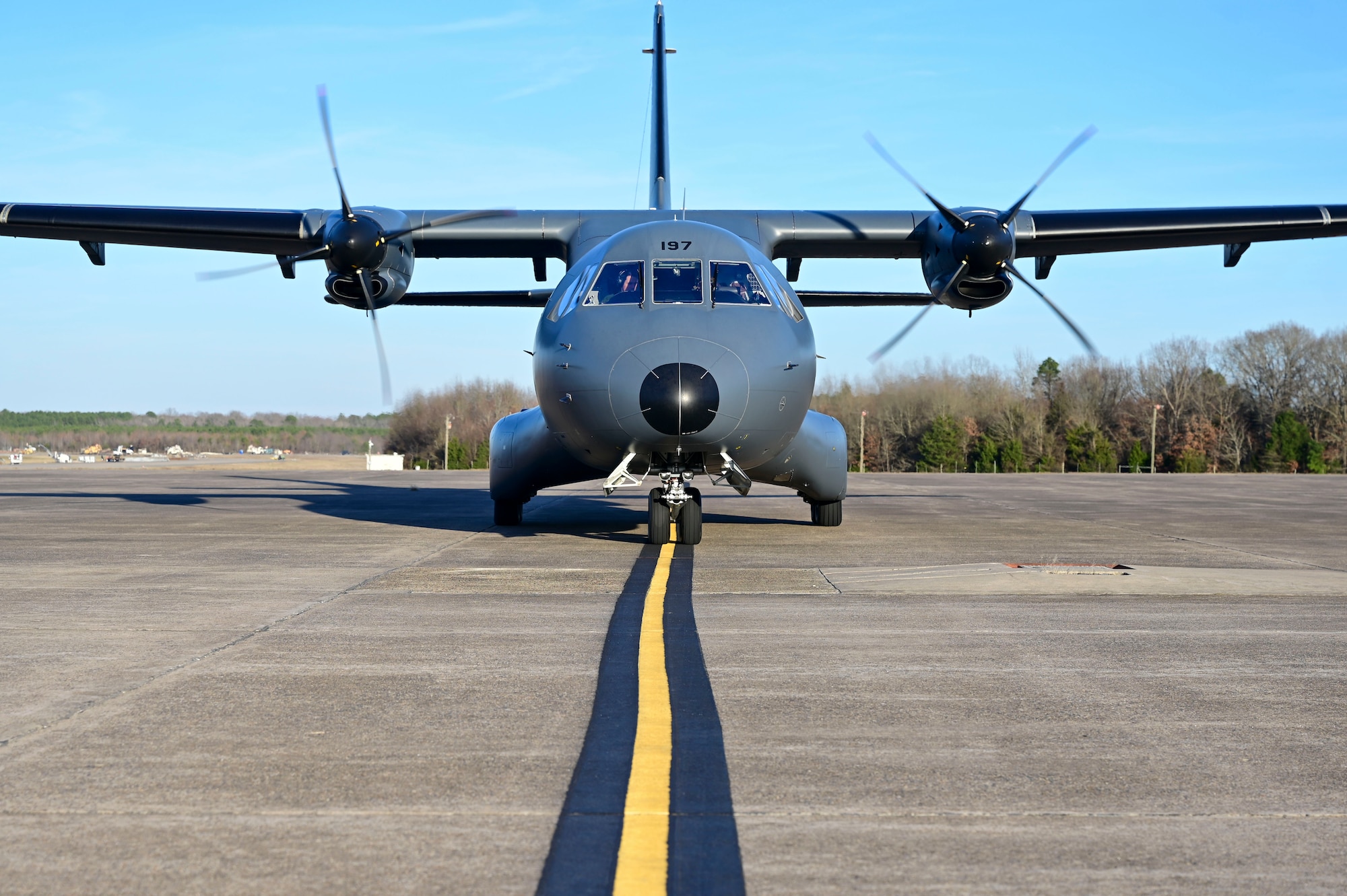 A French Casa CN235 at Little Rock Air Force Base