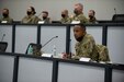 U.S. Army South Commanding General, Maj. Gen. William Thigpen, speaks at a migrant operation rehearsal of concept drill at Joint Base San Antonio-Fort Sam Houston, Texas, Jan. 20, 2022. Army South, the Army Service Component Command to U.S. Southern Command, hosted the event, which simulated a deployment to Guantanamo Bay, Cuba, to provide feedback for all aspects of the operation.