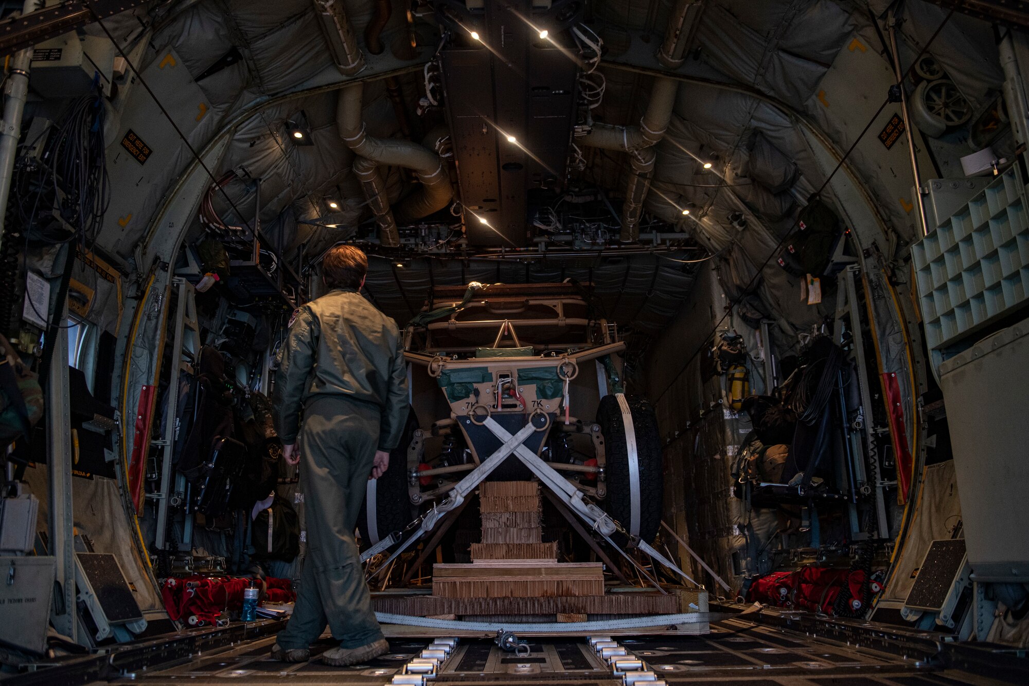 Photo of cargo aboard an aircraft