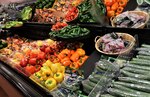 Vegetables on a shelf