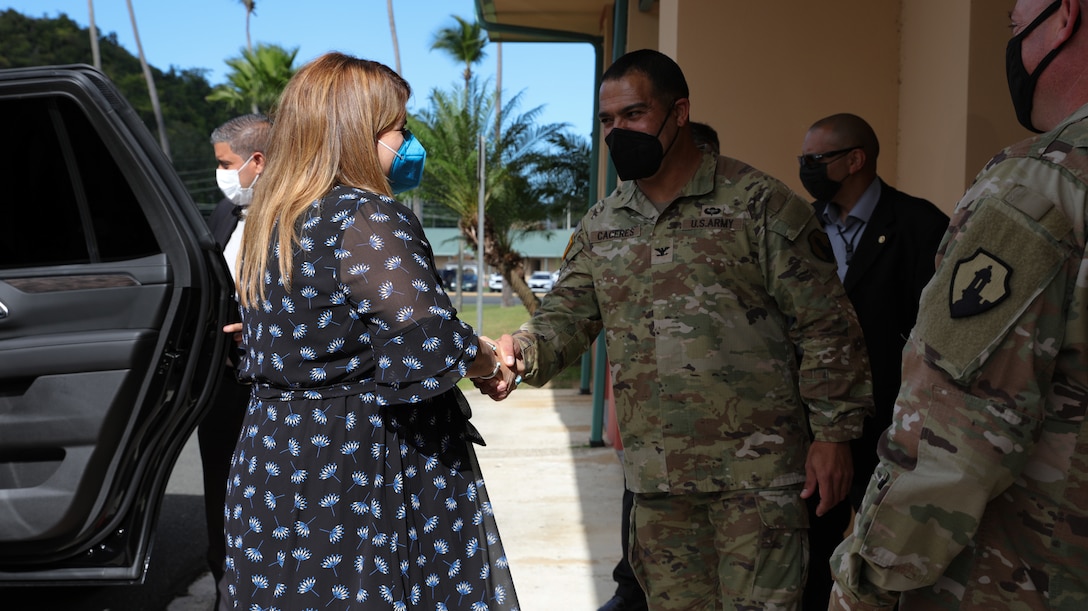 United States Congresswoman meets with Army Reserve Puerto Rico Commanding Officer