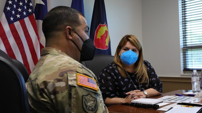 United States Congresswoman meets with Army Reserve Puerto Rico Commanding Officer