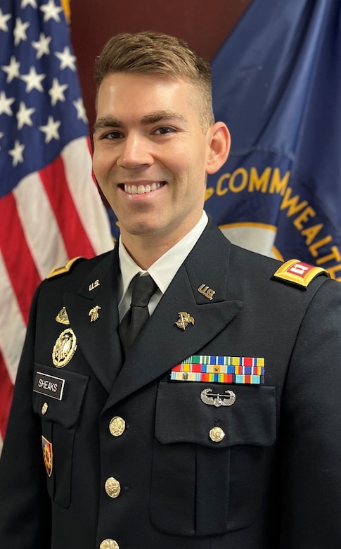 Capt. Eric Sheaks, with the 75th Troop Command
