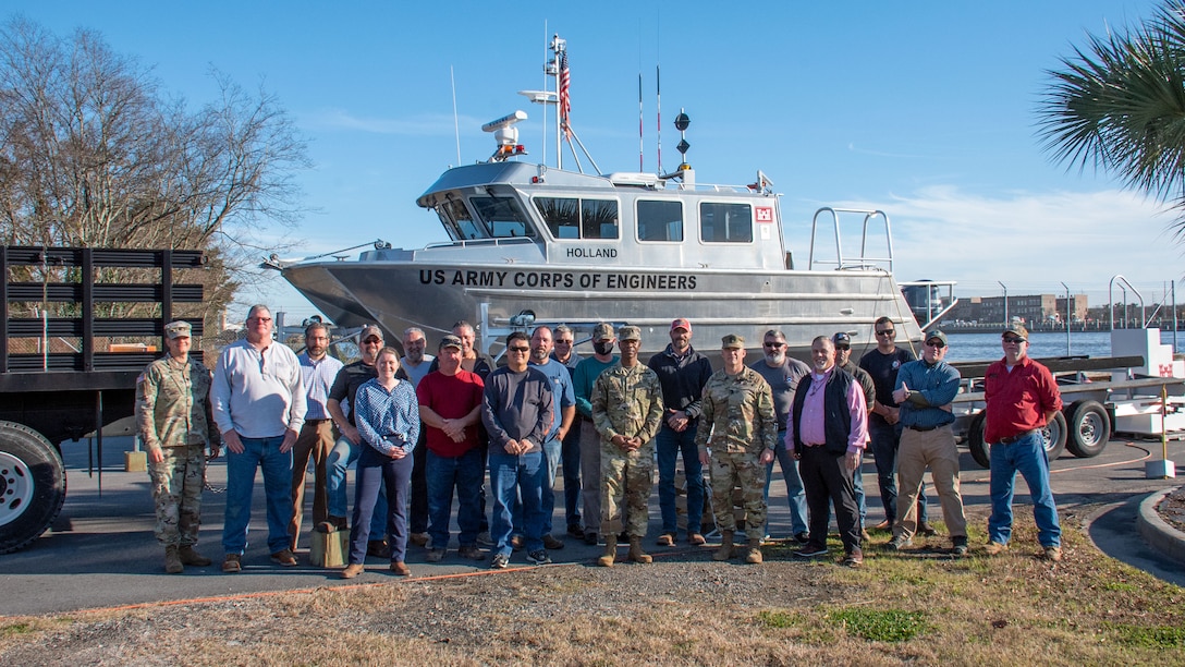 U.S. Army Corps of Engineers, Headquarters Command Sgt. Maj. Patrickson Toussaint and U.S. Army Corps of Engineers, South Atlantic Division Command Sgt. Maj. Chad Blansett recognized our operations team's hard work and dedication at the Savannah District Depot during their visit. These hard chargers work every day to ensure the success of the District along the Savannah River.