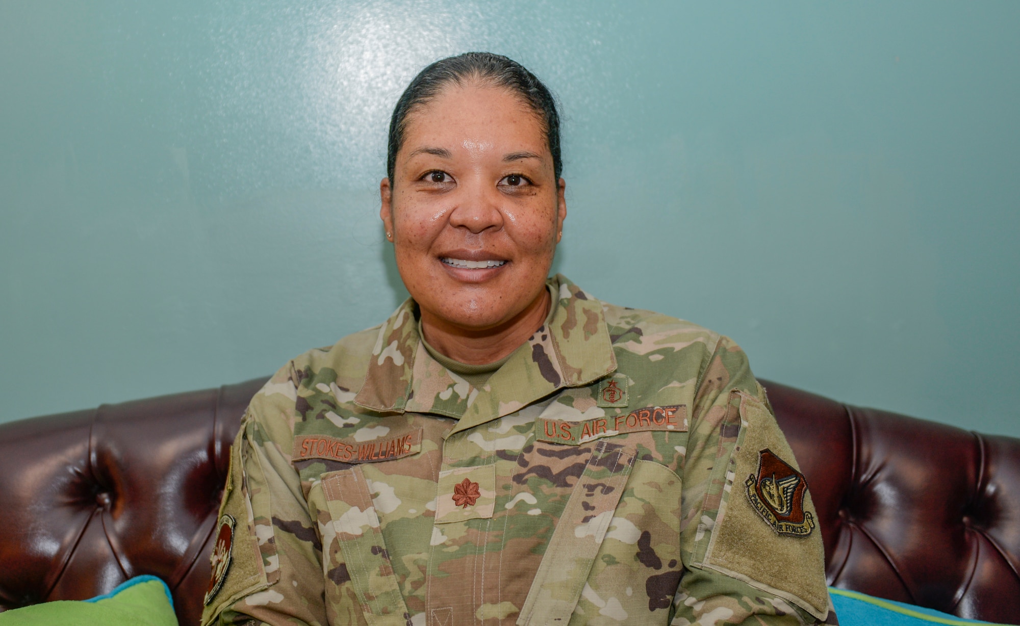 "This year during Biomedical Science Corps week, as I reflect on my career as a social worker, I think about this quote from Martin Luther King 'Life’s most urgent question is: What are you doing for others?', said U.S. Air Force Maj. Charu Stokes-Willams, the mental health flight commander assigned to the 36th Medical Group at Andersen Air Force Base, Guam. "It has been one of the most amazing journeys. I love what I do and serving in the military in this role has been one of the best decisions of my life." The BSC is the frontline of Air Force Medical Services readiness, bringing global health engagement while enhancing world-wide medical response. As a diverse corps, the BSC comprises 17 different medical specialties, and each section plays a role in making medical squadrons effective at military bases all around the world. (U.S. Air Force Photo by Senior Airman Helena Owens)