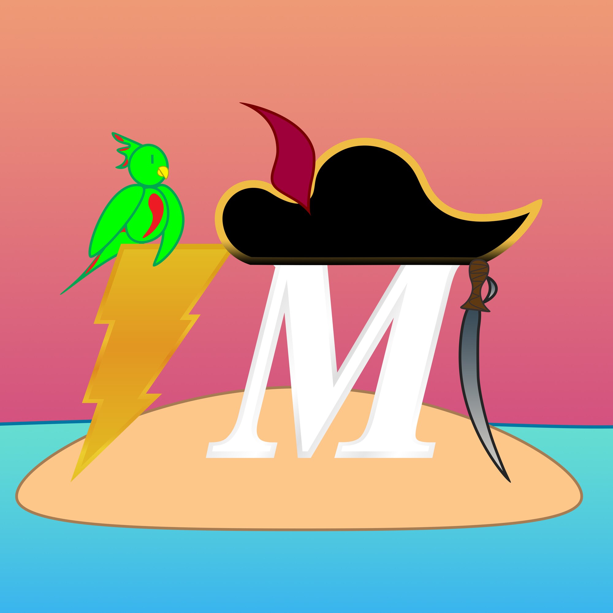 Logo created to celebrate the annual Gasparilla Day parade in Tampa, Florida.
