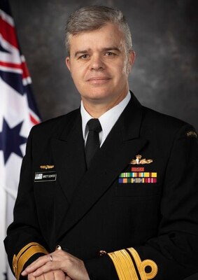 Official biography photo of Rear Adm. Brett R. Sonter, RAN, deputy director, maritime operations, U.S. Pacific Fleet.