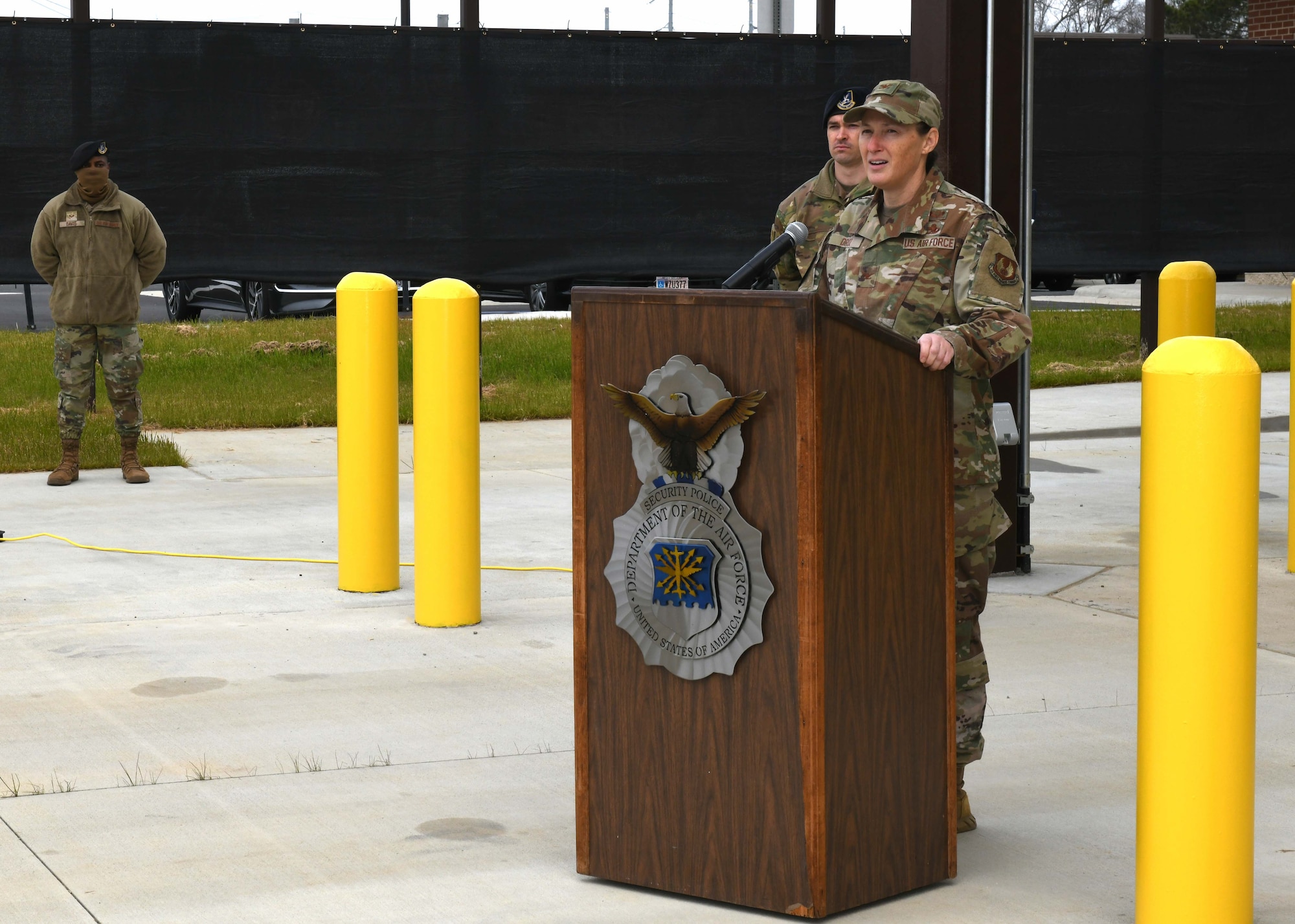 Military women speaking