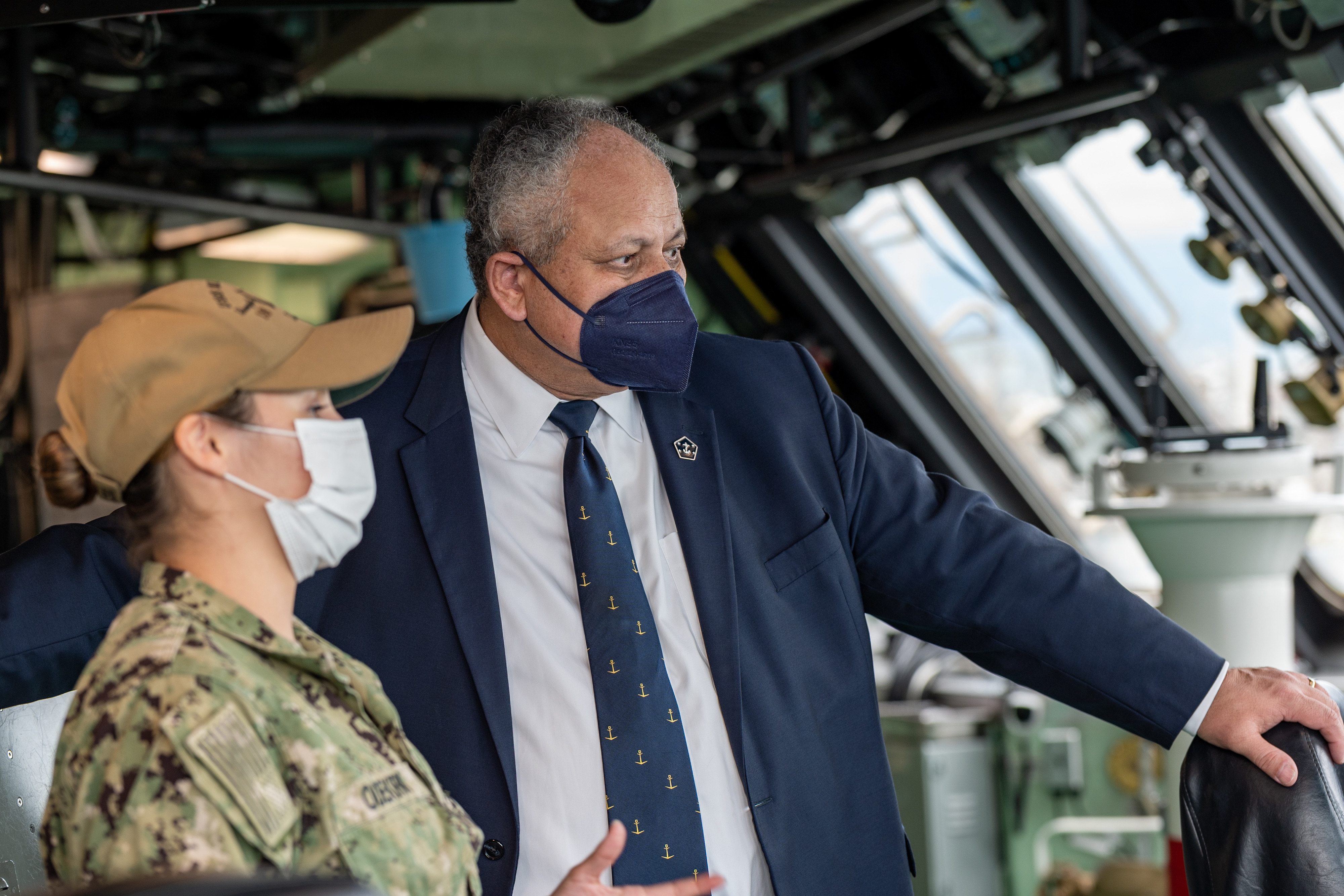 Secretary of the Navy Carlos Del Toro tours the Freedom-variant littoral combat ship USS Milwaukee (LCS 5) in Ponce, Puerto Rico.