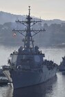 The Arleigh Burke-class guided-missile destroyer USS Ross pulls into Toulon, France, for a scheduled port visit Jan. 29, 2022. Ross, forward-deployed to Rota, Spain, is on its 12th patrol in the U.S. Sixth Fleet area of operations in support of regional allies and partners and U.S. national security interests in Europe and Africa.