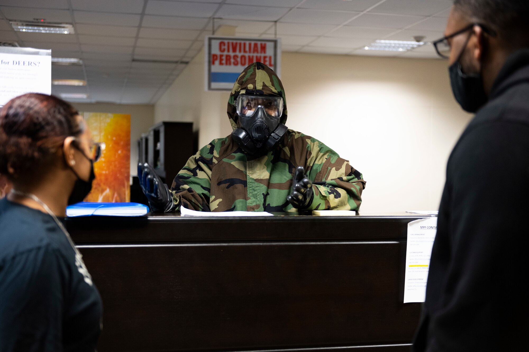 The various base units within the 39th ABW headquarters building conducted an exercise to ensure continued mission readiness in response to potential CBRN threats.