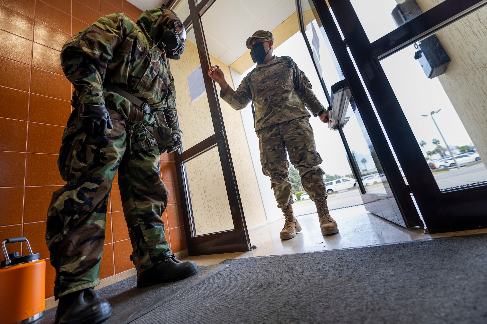 The various base units within the 39th ABW headquarters building conducted an exercise to ensure continued mission readiness in response to potential CBRN threats.