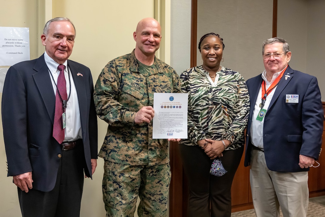 Lt. Gen. David G. Bellon Meets Employer Support of the Guard and Reserve (ESGR)