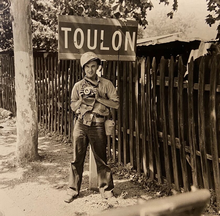 Coast Guard Combat Photographer Dale Rooks at Toulon, August, 1944