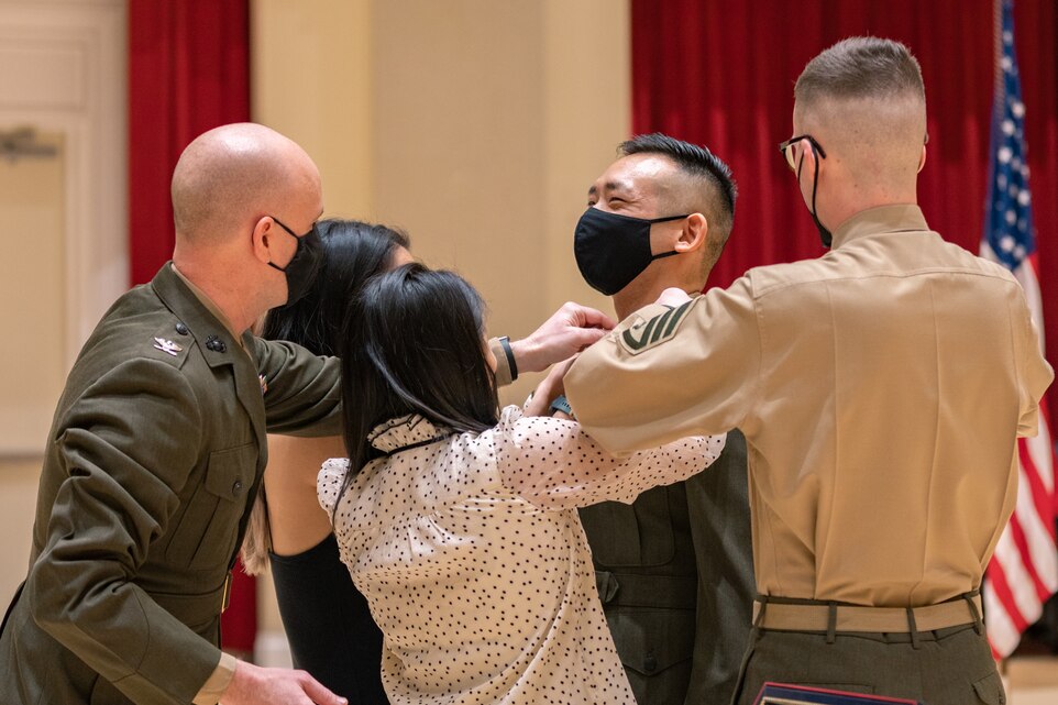 At a commissioning ceremony held on Jan. 28, 2022, 1st Lt. Darren Lin was officially announced as Assistant Director of "The President's Own" United States Marine Band.

(U.S. Marine Corps Photos by Staff Sgt. Chase Baran/Released)