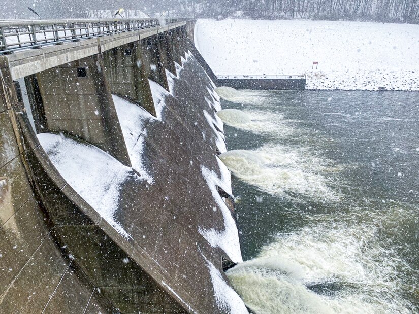 snowy reservoir