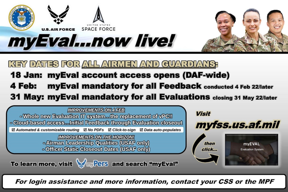 Myeval Is Now Live Hill Air Force Base Article Display