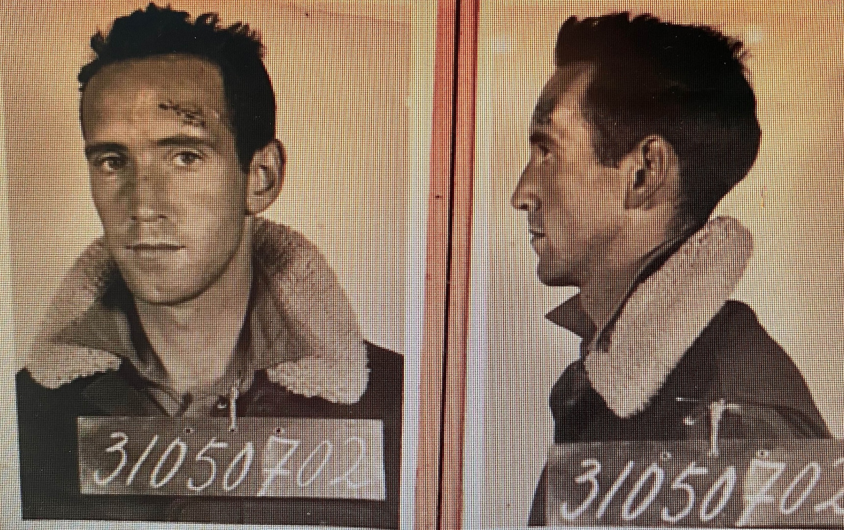 Mike Sainsbury's father pictured as a World War II POW. The picture was taken after his plane was shot down in October 1944 while on a mission to Austria.