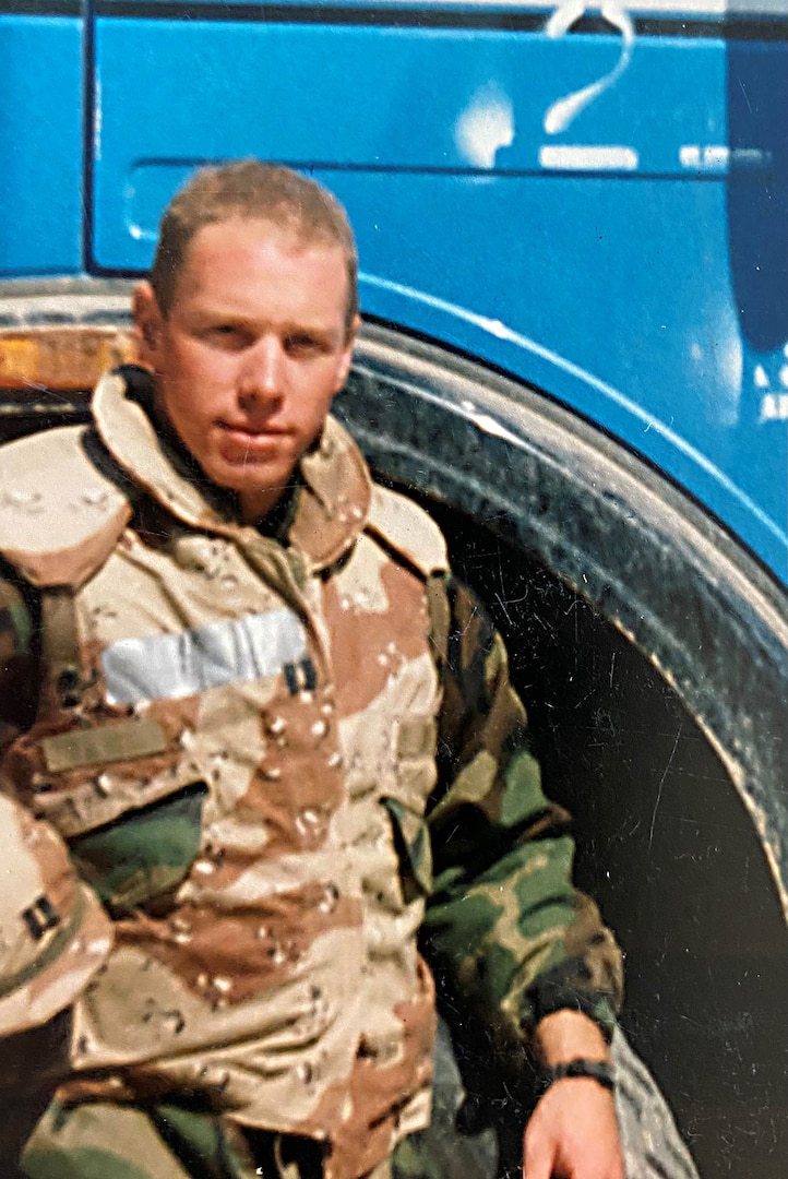 Mike Sainsbury serving in Desert Strom in 1991 as an Army captain.