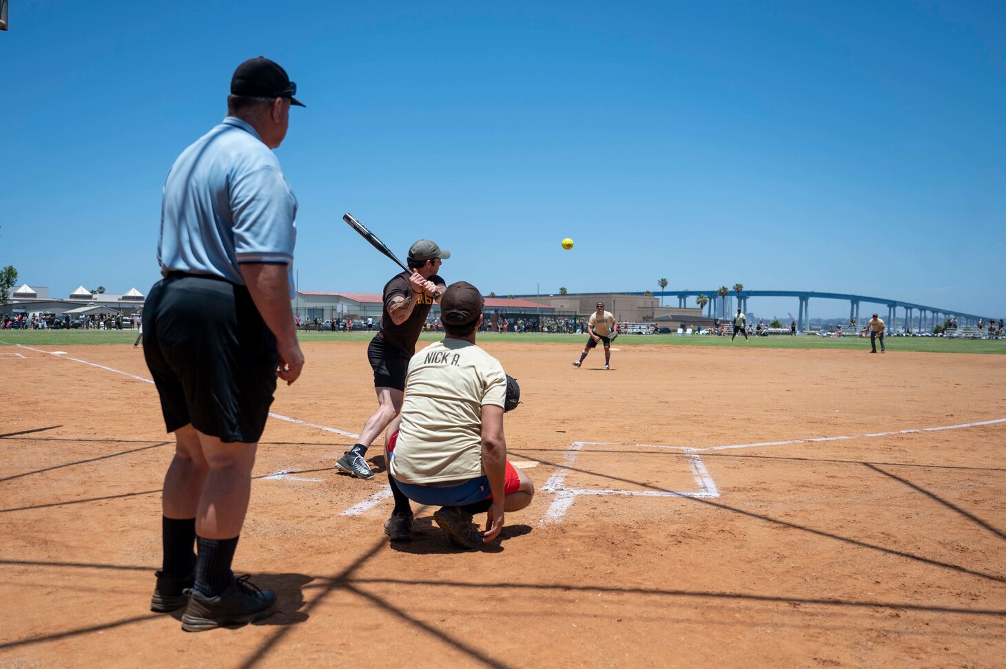 File:San Diego Padres host baseball clinic for military children