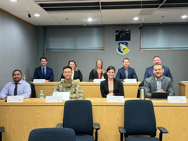 Members of the Advanced Tactical Acquisition Corps (ATAC) – Team 12. Recently the team made recommendations designed to improve the interface between Air Force and National Geospatial Intelligence Agency systems. (Courtesy photos)