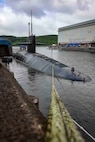 USS Rhode Island (SSBN 740), a nuclear powered Bomber Submarine stops at HMNB Clyde for a port visit whilst in UK strengthening ties between the USA and the UK.