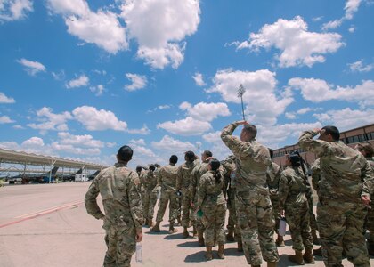 Embry Riddle Aeronautical University ROTC cadets visit 149th Fighter Wing