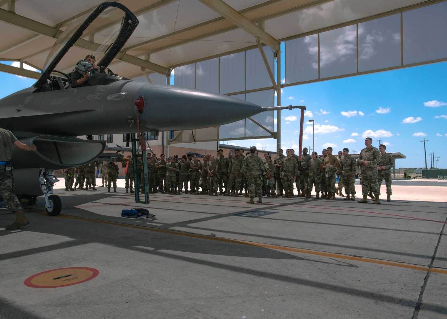 Embry Riddle Aeronautical University ROTC cadets visit 149th Fighter Wing