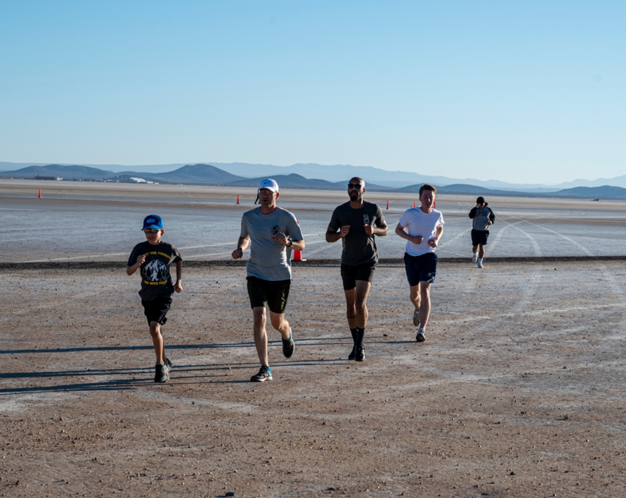 Team Edwards participated in a Flight Line 5K/10K/15K Run-Walk Event July 5th where participants had the chance to experience running on the flight line and Rogers Dry Lake Bed. This is all thanks to the 412th Force Support Squadron.