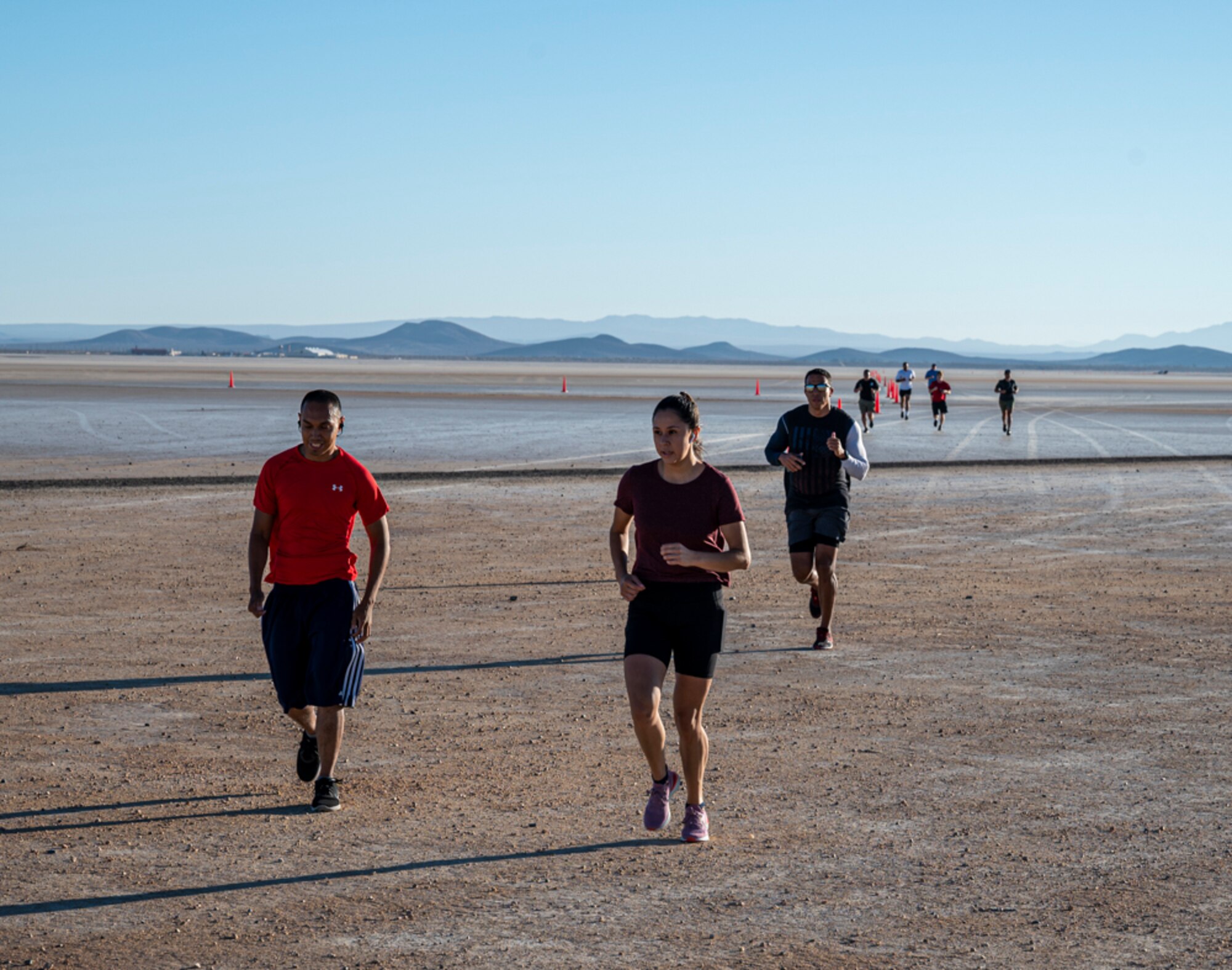 Team Edwards participated in a Flight Line 5K/10K/15K Run-Walk Event July 5th where participants had the chance to experience running on the flight line and Rogers Dry Lake Bed. This is all thanks to the 412th Force Support Squadron.