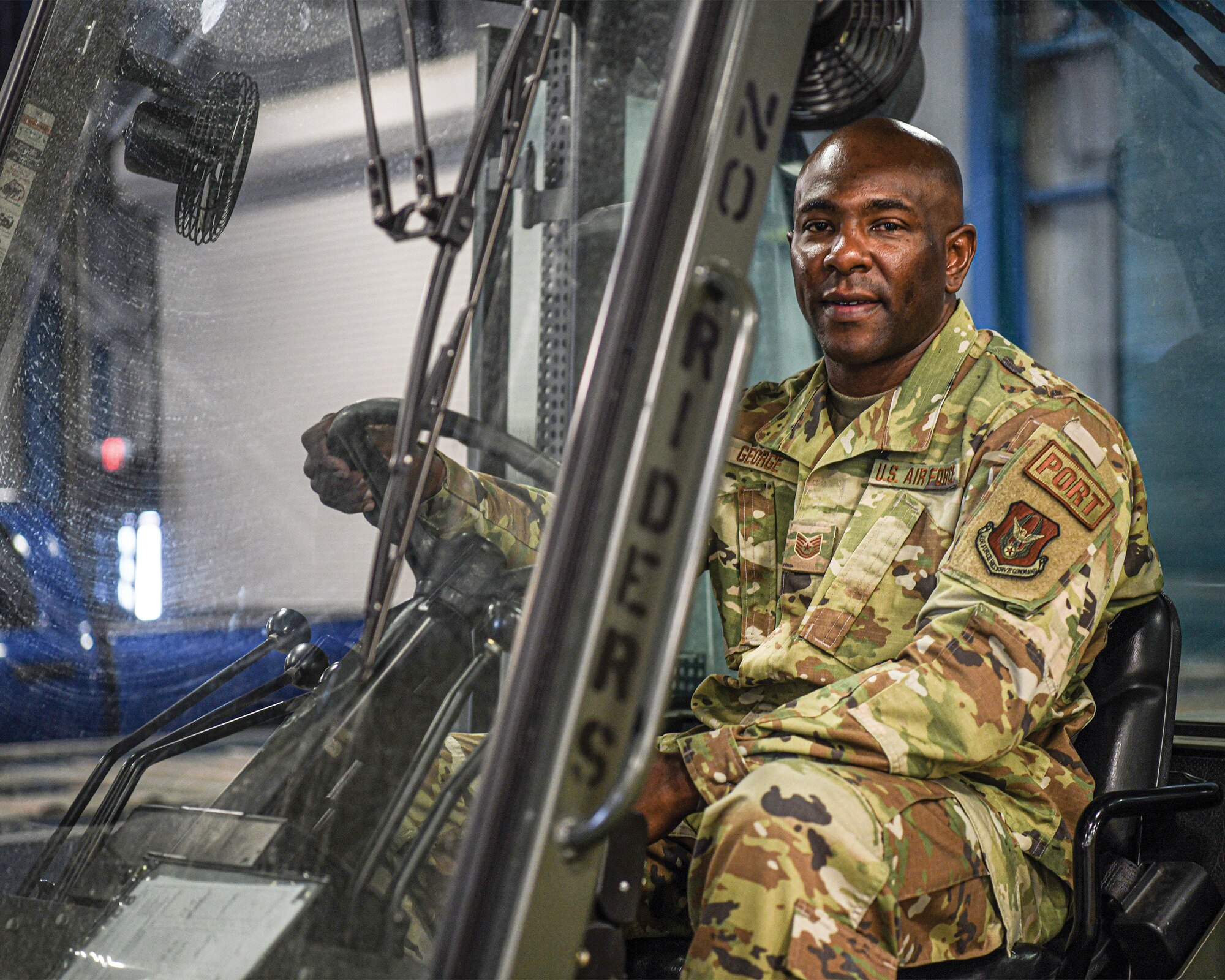 Tech. Sgt. Justin R. George, 87th Aerial Port Squadron senior controller of air terminal operation center, is the 445th Airlift Wing July 2022 Spotlight Performer.