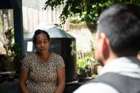 Civil affairs service members survey El Caoba, Guatemala, locals after MEDTEP 1