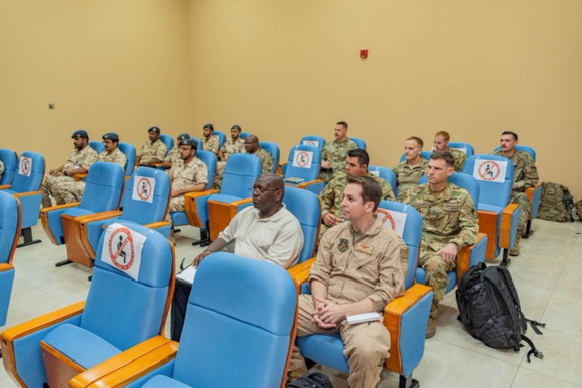 Courtesy photo from Royal Bahraini Air Force of interactions between U.S. Air Force service members and members from the RBAF.