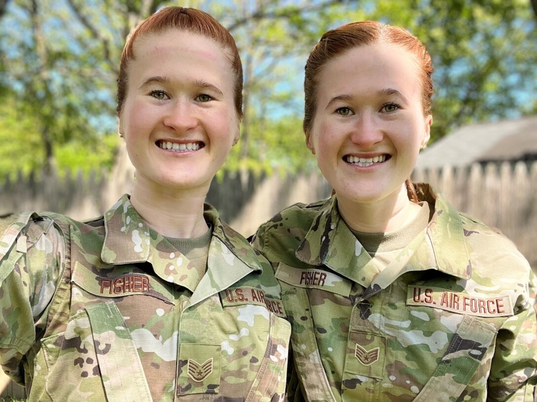 SSgt Abigail Fisher and SSgt Hannah Fisher are on a yearlong tour at the National Security Agency (NSA).