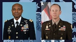 Two U.S. Army officers in their official photos