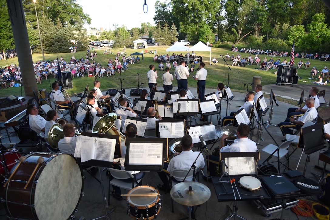 Michigan Army National Guard band brings harmony to Portage