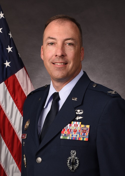 Col. John Hundley's official photo F.E. Warren Air Force Base, Wyoming, July 6, 2022. ( U.S. Air Force photo by Airman 1st Class Darius Frazier)