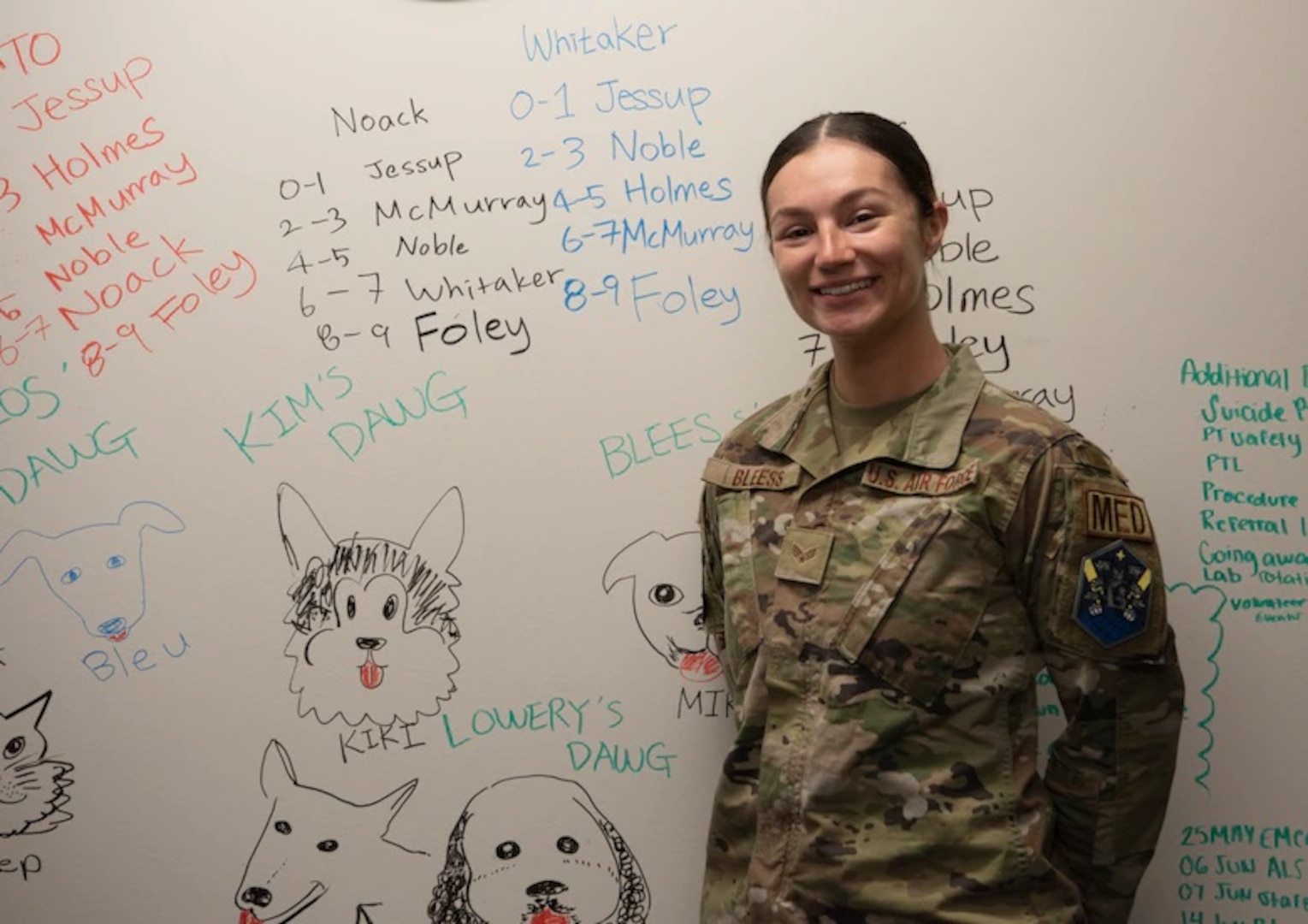 U.S. Air Force Senior Airman Brandie Bleess, 21st Medical Group, family health technician