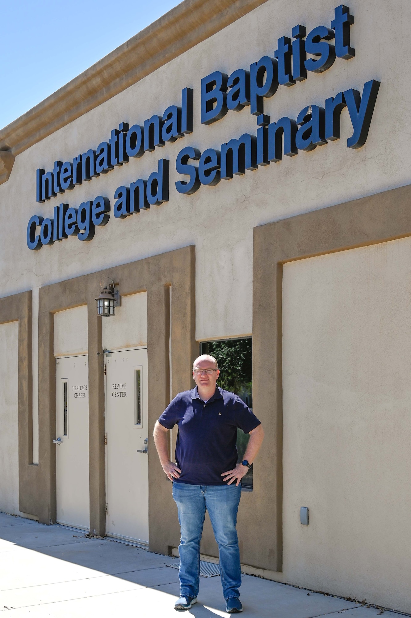 In his civilian career, Maj. Nathan Mestler is president of the International Baptist College and Seminary in Chandler, Arizona. As a drill-status Guardsman in the Arizona Air National Guard, he is the 162nd Wing chaplain at Morris Air National Guard Base in Tucson, Arizona.