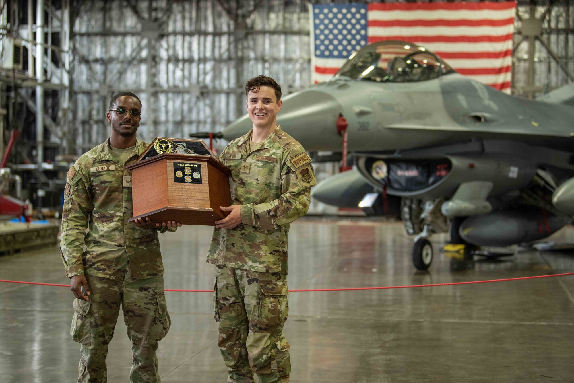 U.S. Air Force Staff Sgt. Todd Olson, 13th Aircraft Maintenance Unit, poses for a photo after winning the second quarter “Jammer” driver competition at Misawa Air Base, Japan, July 1, 2022.