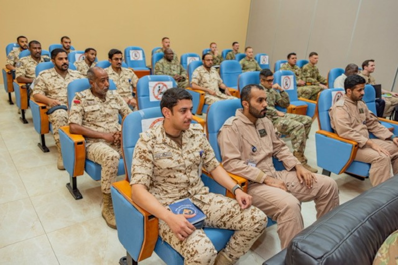Courtesy photo from Royal Bahraini Air Force of interactions between U.S. Air Force service members and members from the RBAF.