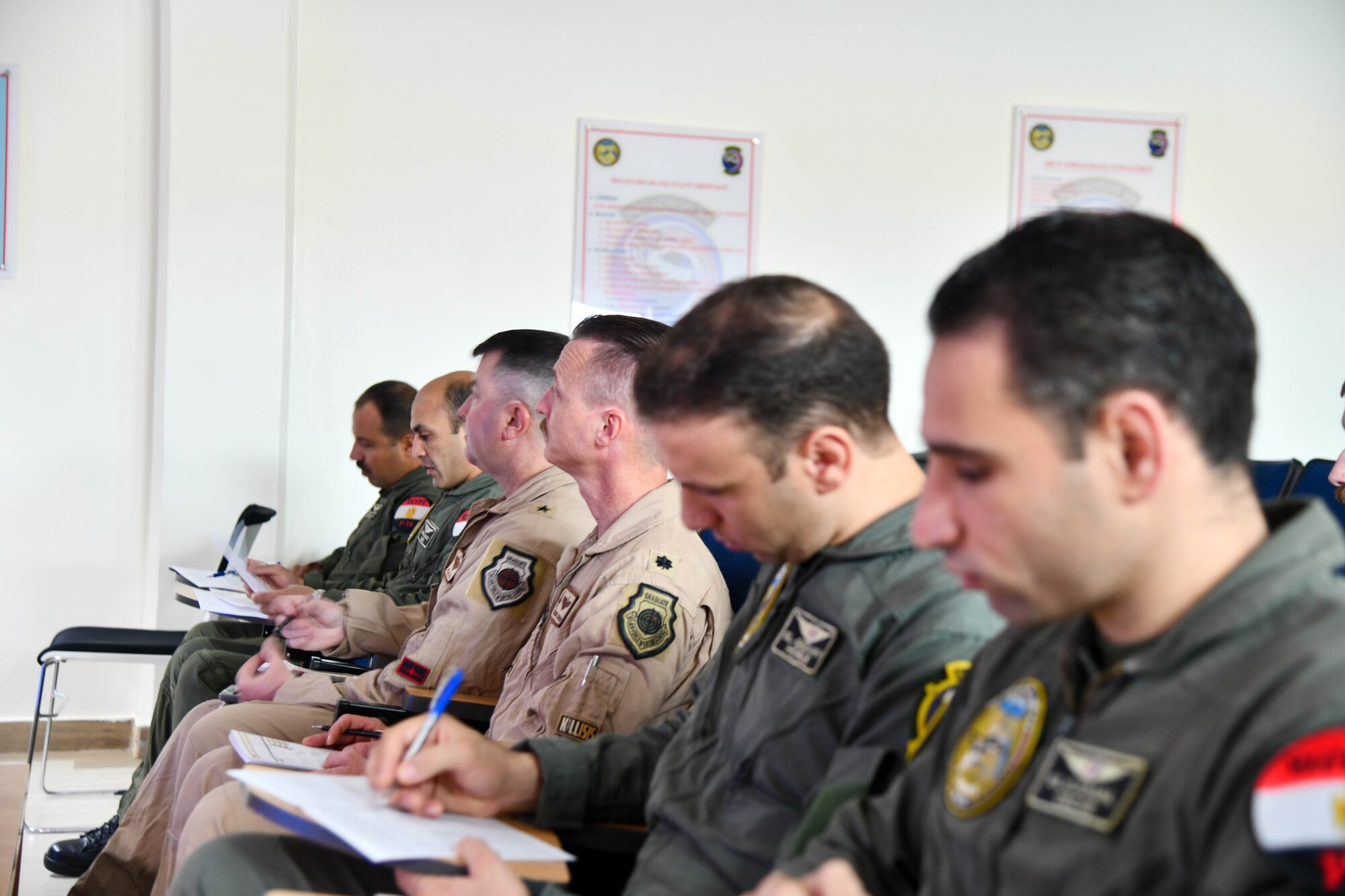 Ninth Air Force (AFCENT) and Egyptian Air Force members conduct a mission planning session during exercise Agile Phoenix, which took place June 26-July 3, 2022 to help strengthen interoperability and relations between both nations. More than 140 U.S. service members participated in this training event focused on increasing Agile Combat Readiness, as well as offensive and defensive counter air capability