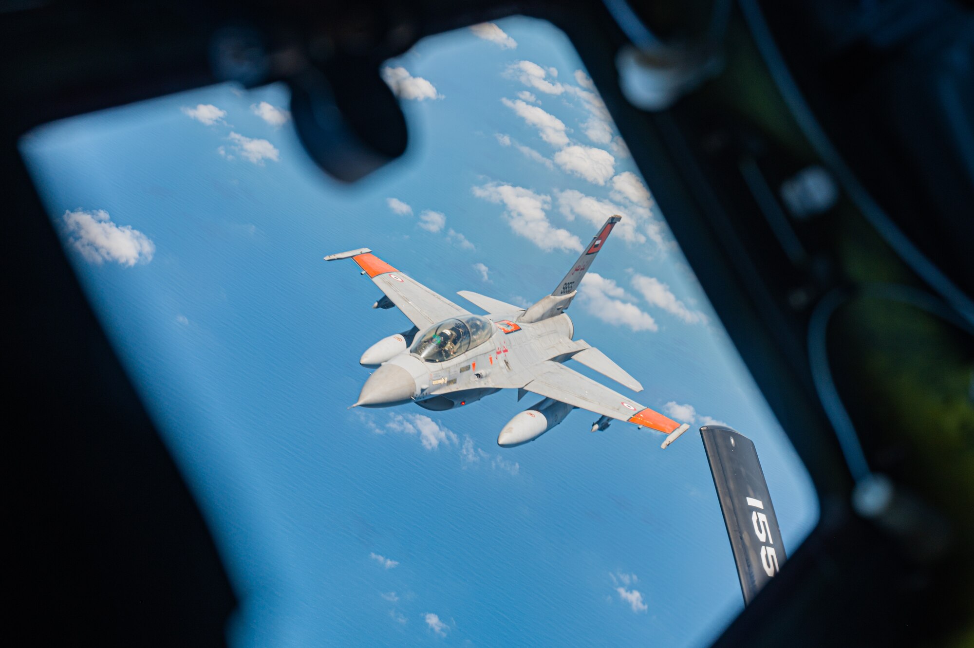 Egyptian Air Force F-16 aircraft conduct aerial training operations with U.S. Air Force partners in support of exercise Agile Phoenix within the U.S. Air Forces Central area of responsibility June 29, 2022. Agile Phoenix is a joint agile combat employment exercise focused on enhancing interoperability and ensuring regional security. (U.S. Air Force photo by Senior Airman Dominic Tyler)