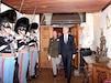 Lithuanian President Gitanas Nauseda, right, visits the First Troop Philadelphia City Calvary Armory on July 2, 2022 in Philadelphia. President Nauseda met with Maj. Gen. Mark J. Schindler, the Adjutant General of Pennsylvania, and leaders of the Pennsylvania Departments of Military and Veterans Affairs (DMVA) and Community and Economic Development (DCED) to discuss economic opportunities and their 29-year state partnership program.