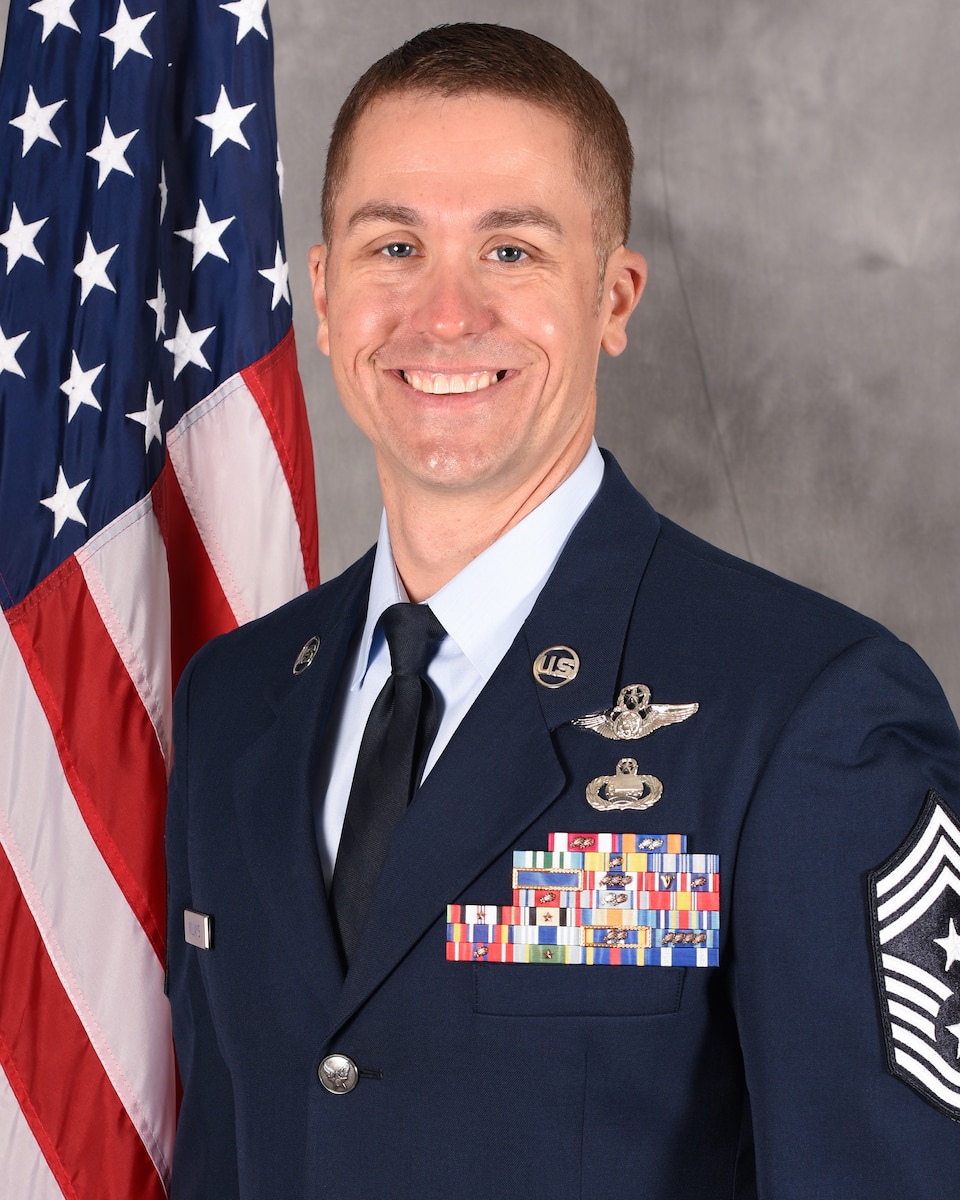 Chief Master Sergeant Arthur Williams, 317th Airlift Wing Command Chief Master Sergeant, command photo.