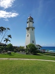 The 64-foot-tall Diamond Head Light shines a white light that can be seen for 17 nautical miles away and a red sector light that can be seen for 14 nautical miles away. U.S. Coast Guard photo by Petty Officer 3rd Class Matthew D. Rusich.