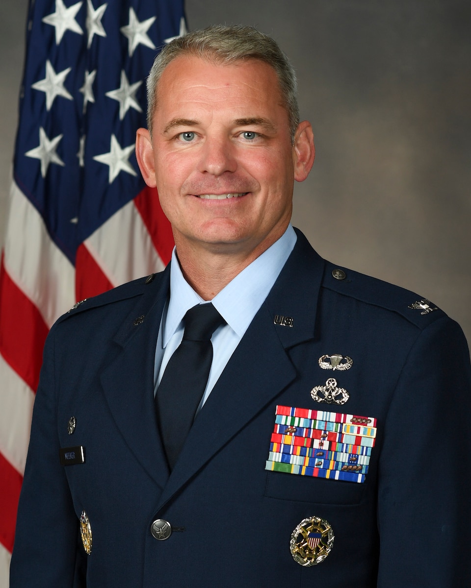 Colonel Christopher Meeker, 88th Air Base Wing and Installation commander, official photo.